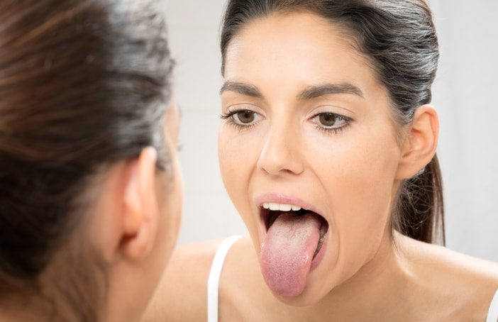 På tungen kræft Symptomer på